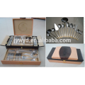 24pcs stainless steel cutlery set with leather case